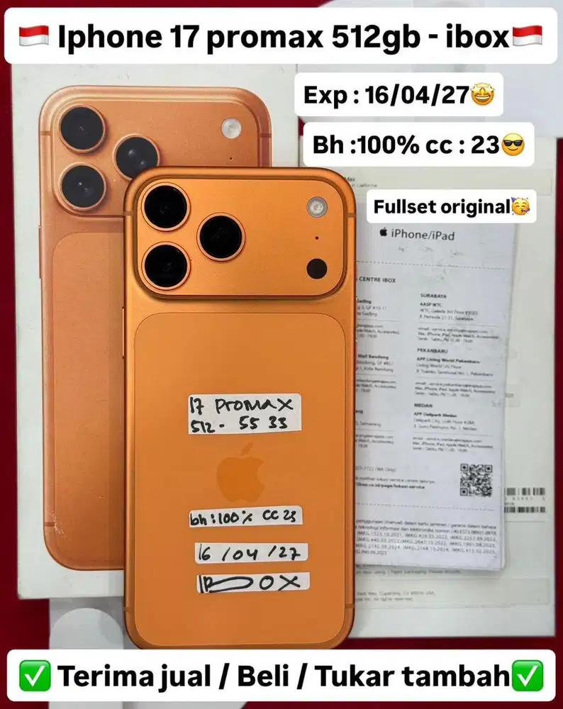 iphone 17 promax 512gb ibox like new