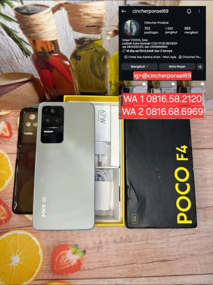 Jual hp bekas poco F4 8/256 5G fullset ORIGINAL istimewa siap pakai