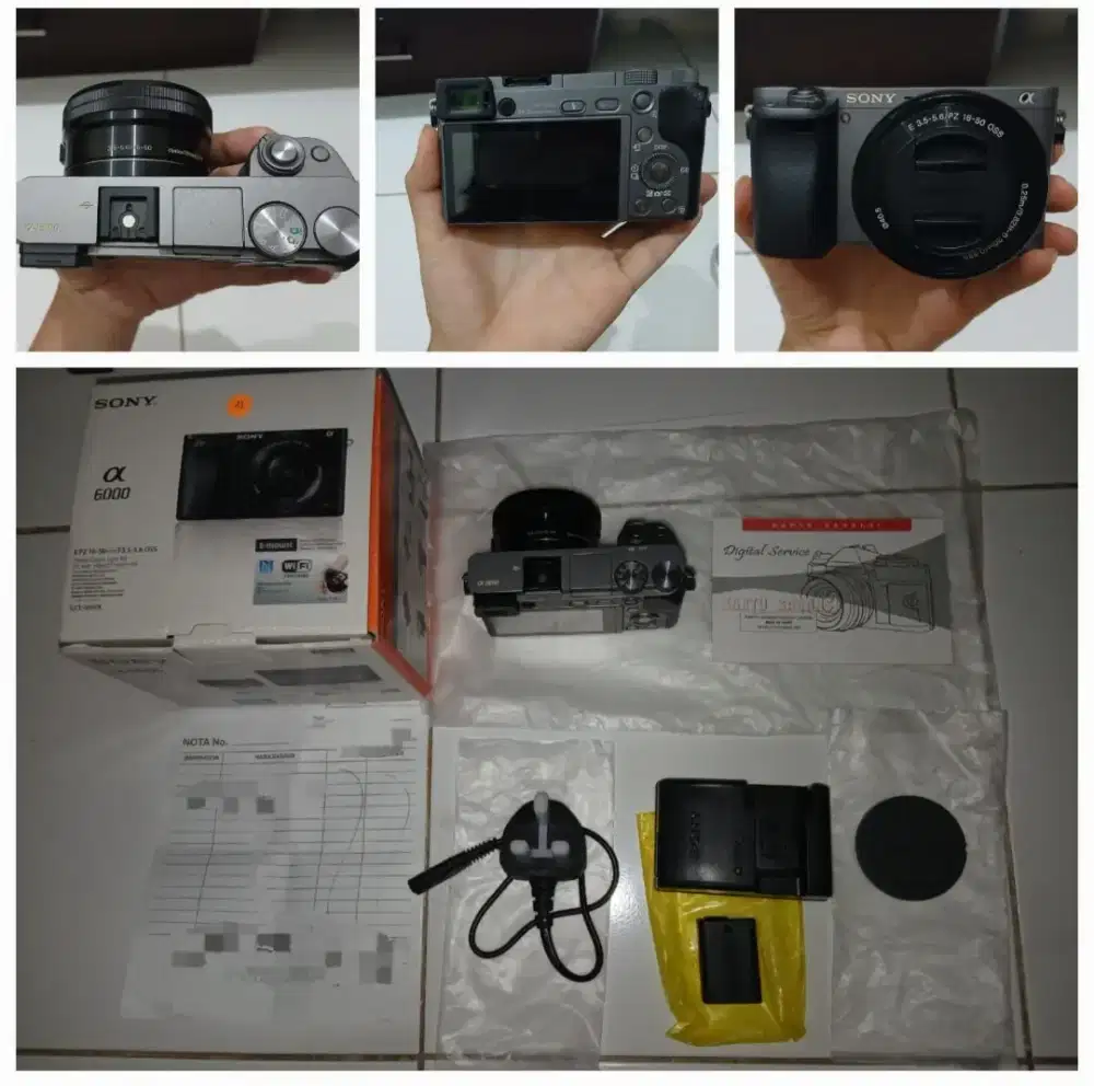 Jual murah kamera SONY A6000(GREY) msh bgs&lengkap, 5.650.000 bs nego,