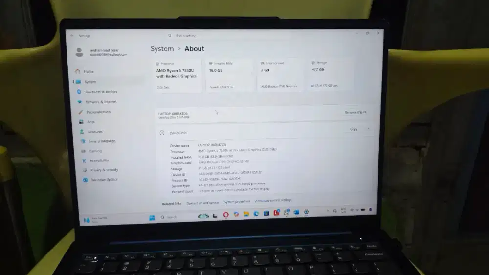 lenovo ideapad slim 5 ryzen 5 7530u