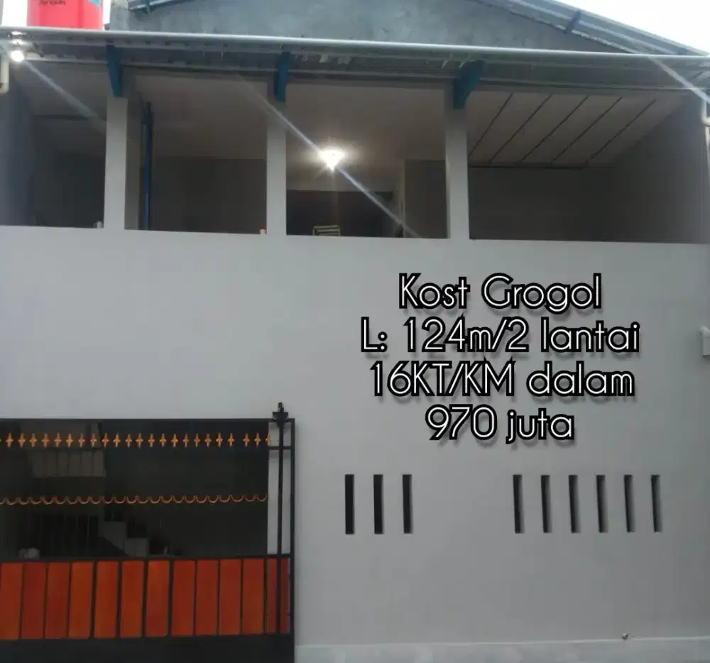 Dijual Kost Grogol L:124m, 16 KT