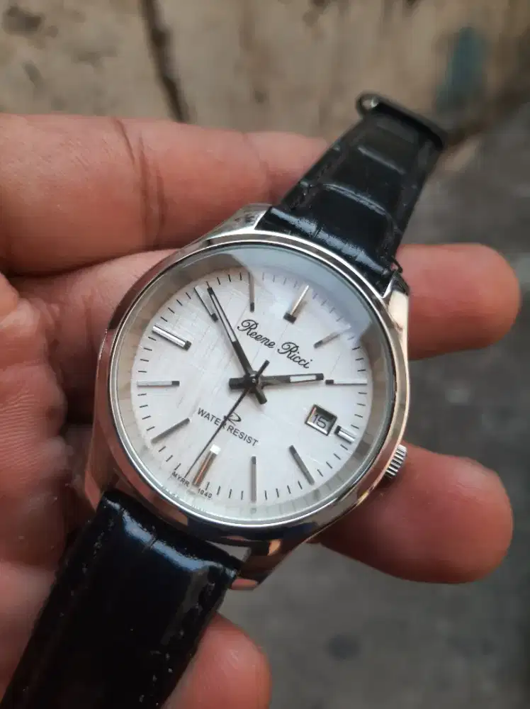 Jam tangan Fashion pria reene ricci texture dial