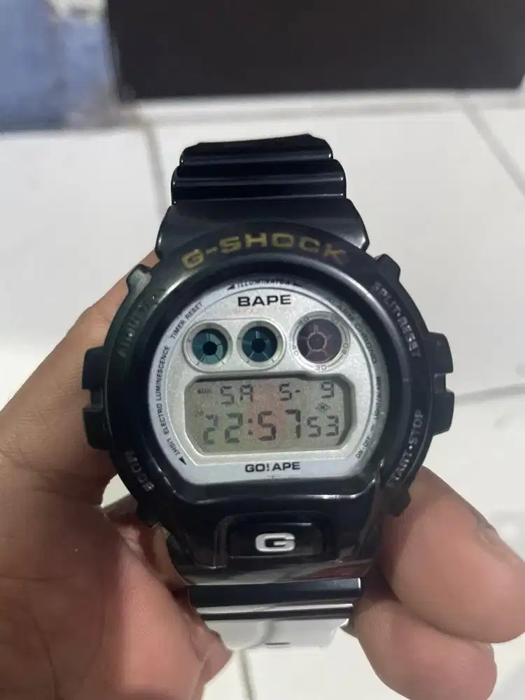 jam tangan merk gshock dw 6900 colab bape