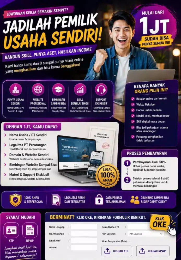 Ngapain Cari kerja ? Mending Bisnis sendiri