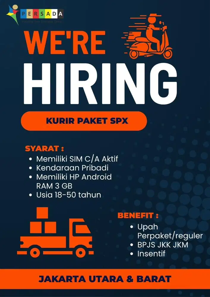 Lowongan Kerja Kurir SPX Last Mile Area Jakarta Utara dan Jakarta Bara