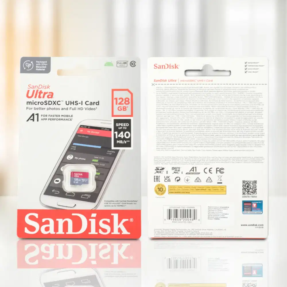 Memory Card Micro SD merk SANDISK ultra A1 128GB 140Mbps