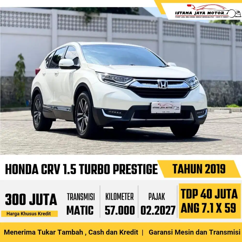 Honda CRV 1.5 Turbo Prestige AT th 2019 #istana jaya motor