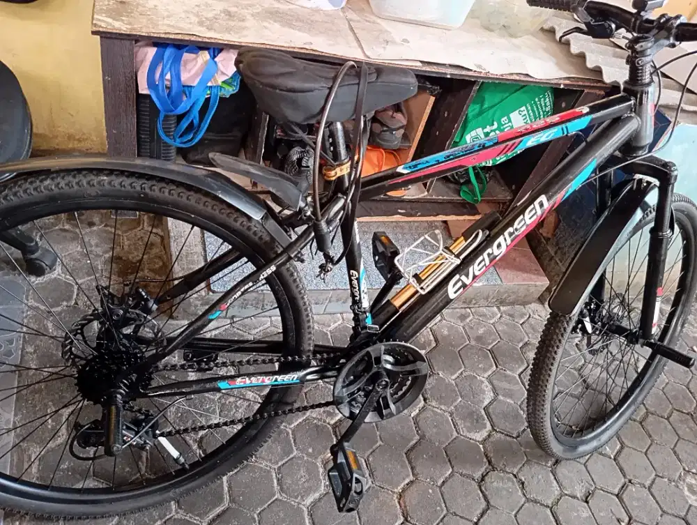 Dijual sepeda
Merk: Evergreen MTB 26 inch
Duoble cakram