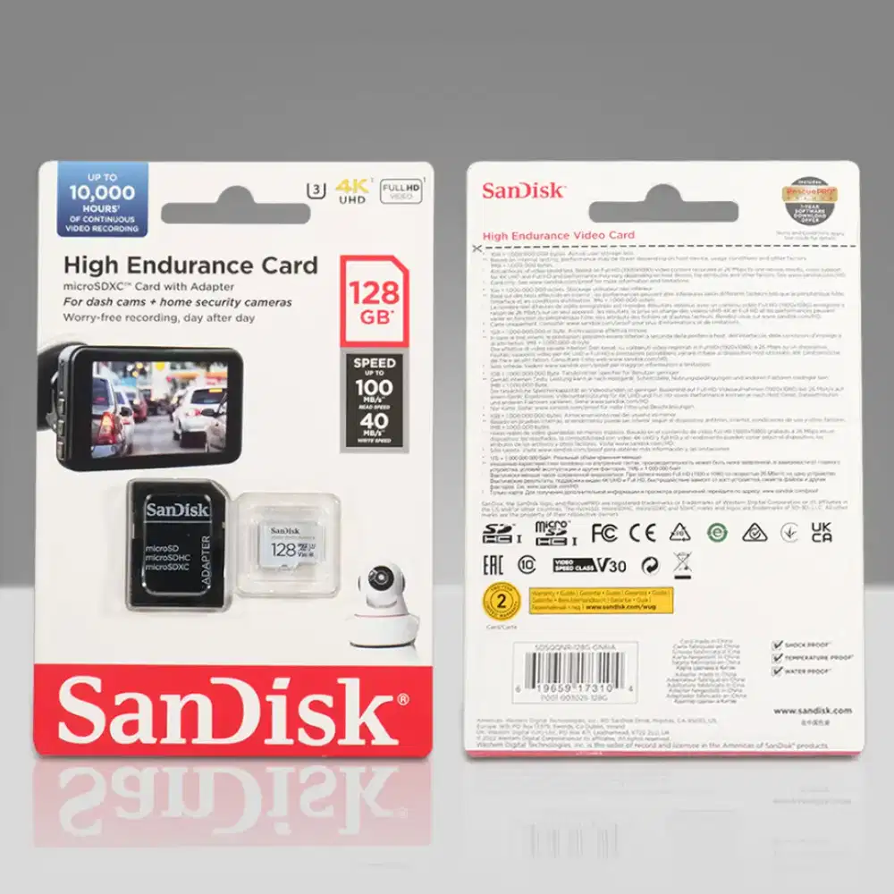 Memory Card Micro SD merk SANDISK high endurance U3 128GB 100Mbps CCTV