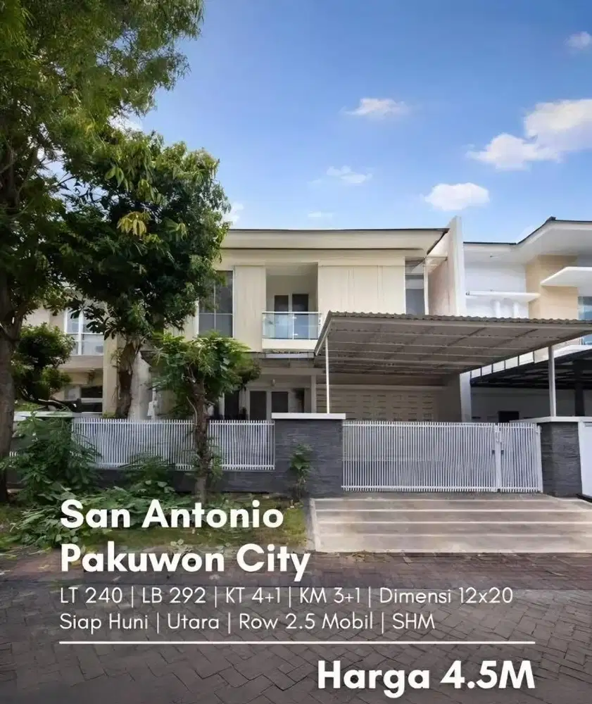 HOT LISTING! DIJUAL RUMAH PAKUWON CITY SAN ANTONIO SIAP HUNI MINIMALIS