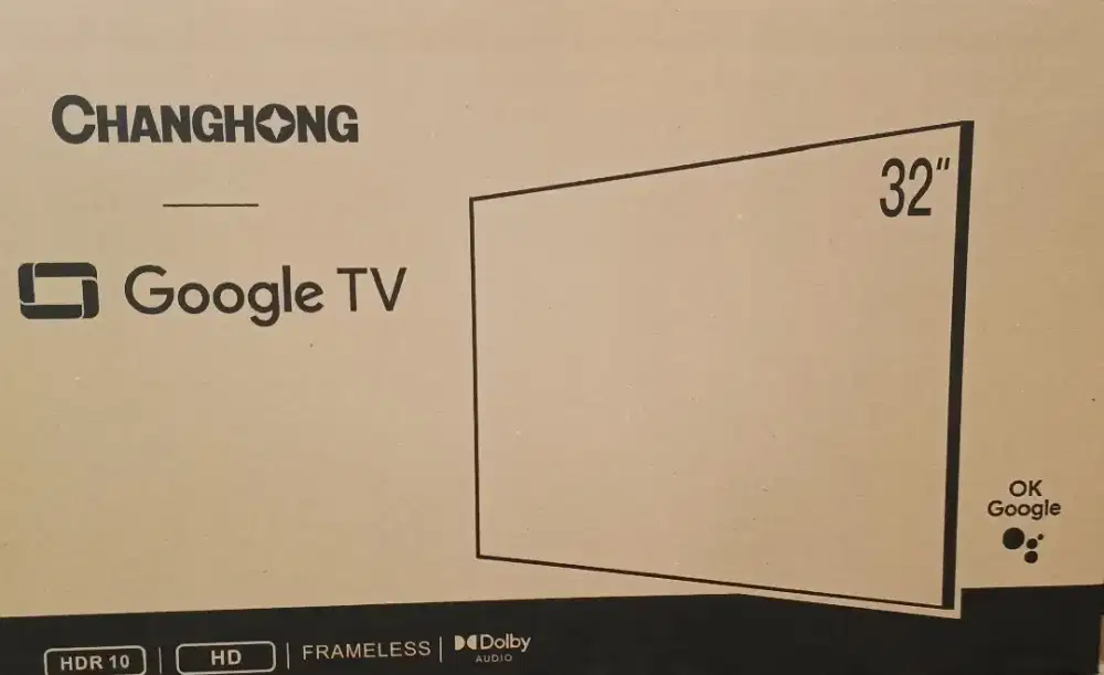 Google TV Merk Changhong 32 inch BARU