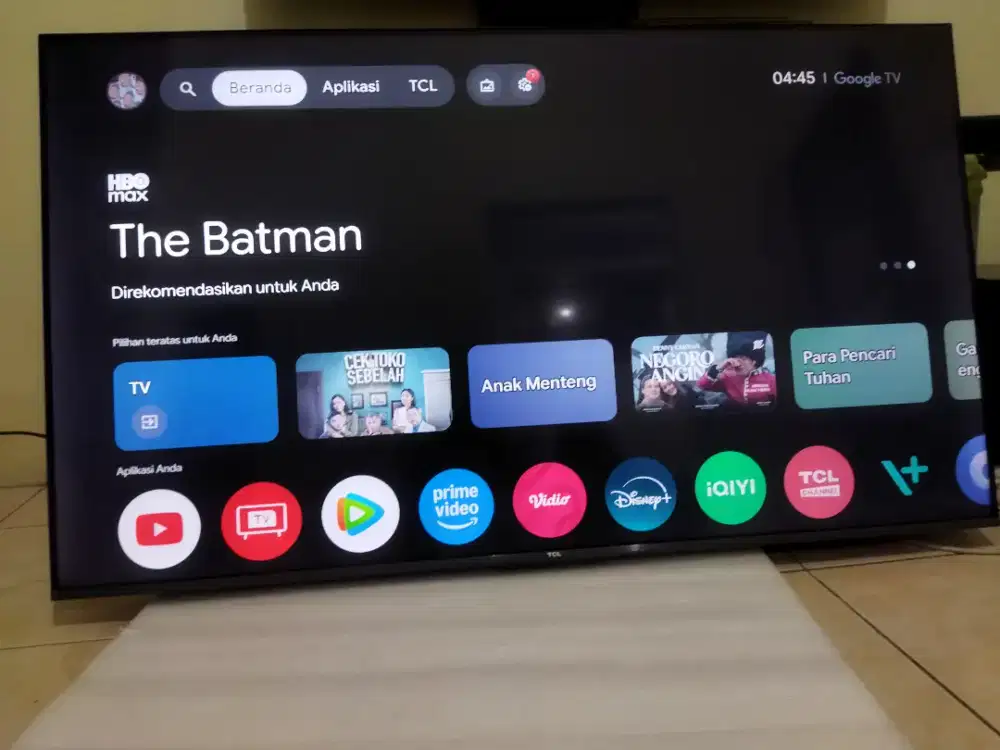 Google tv TCL 55 Dolby vision Atmos segel bisa tukar tambah