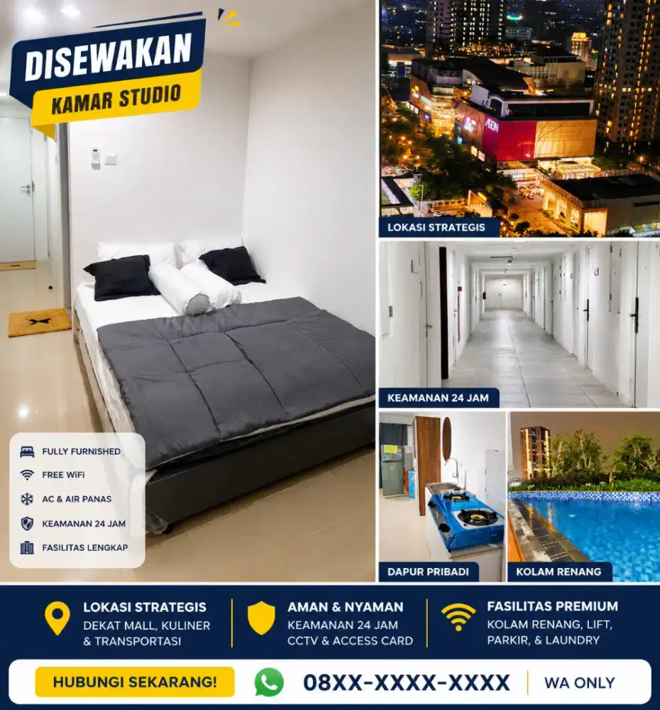 Disewakan apartemen dekat UI mahata studio tanjung barat lg owner