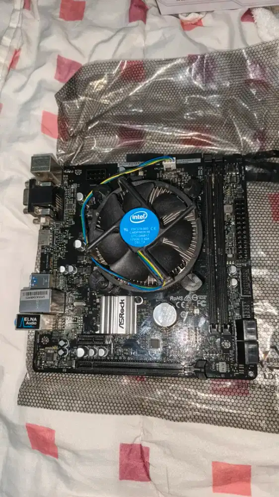 Bundle Motherboard dan CPU  (Asrock H310Cm-HDV + Intel Core I3 9100F)