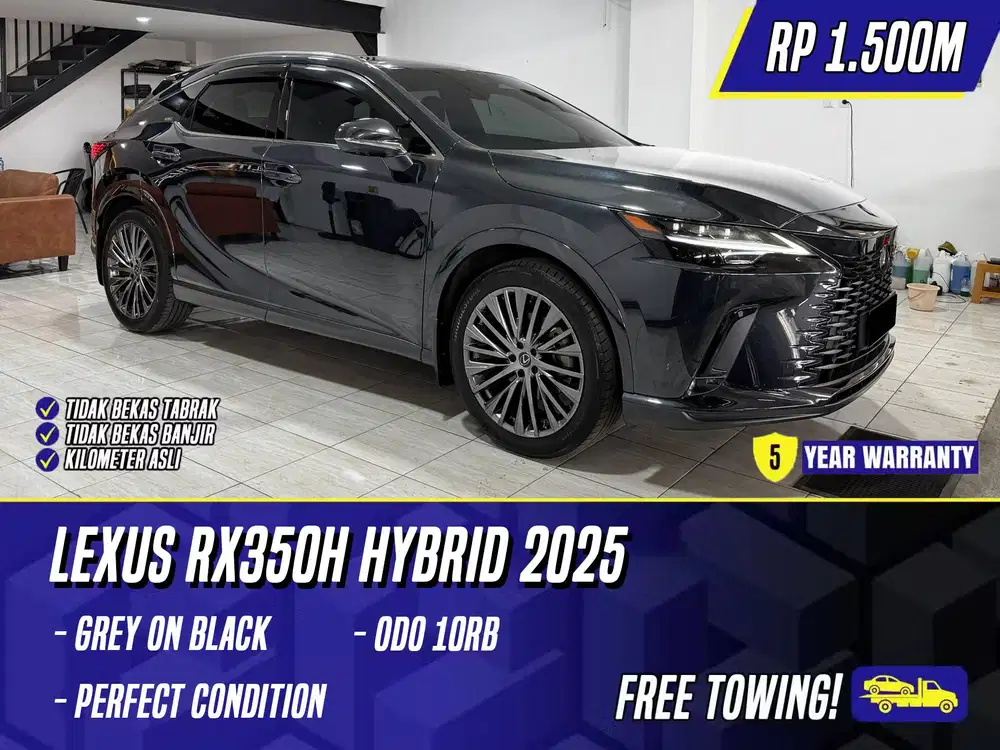 Lexus RX350h Hybrid 2025 NIK 2024 Grey on Black RX350 h Luxury RX 350