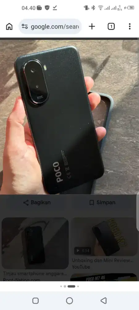 Poco M7 8/256 warna hitam fullset