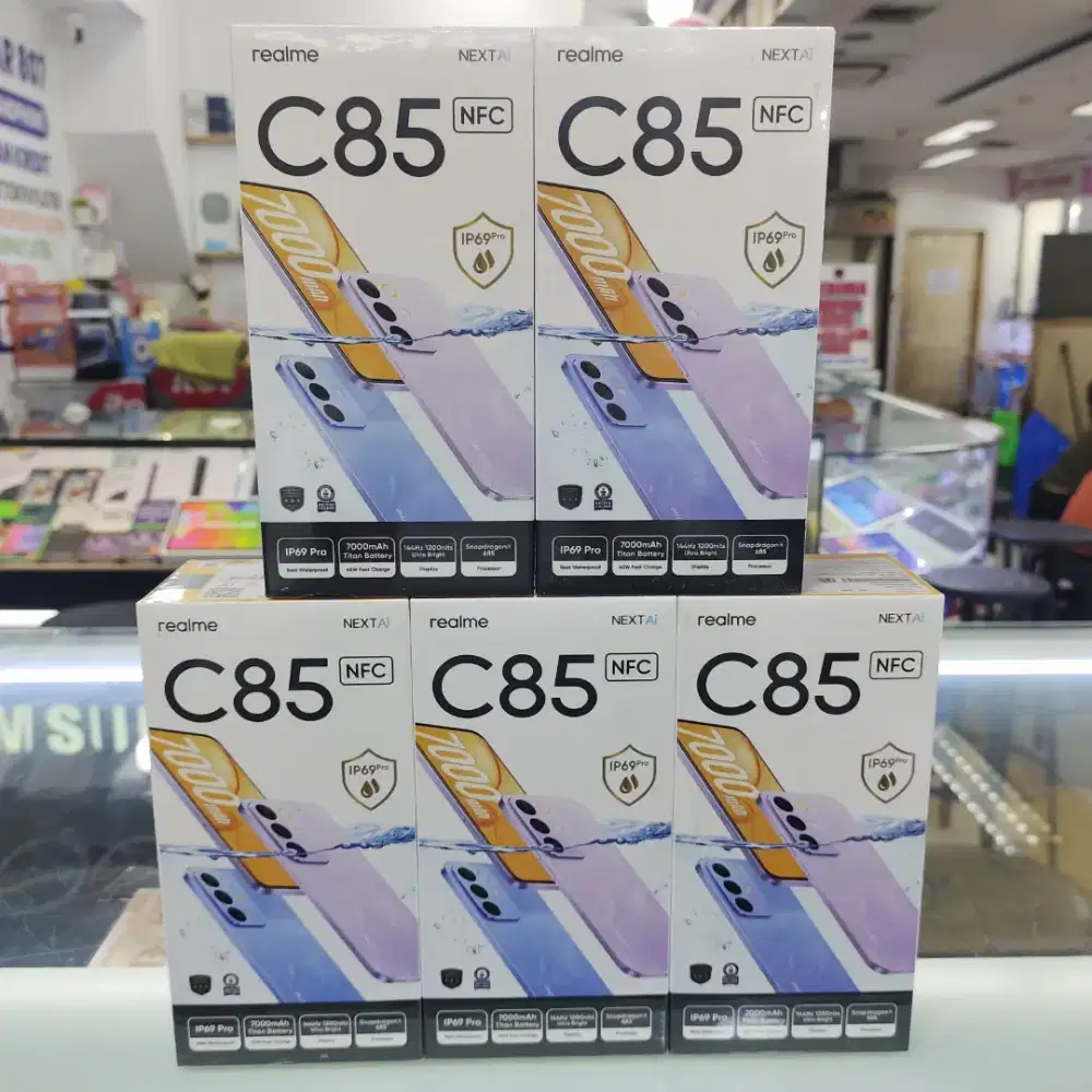Realme C85 ram 8gb+16gb/128gb NFC baru garansi resmi bat 7000mah