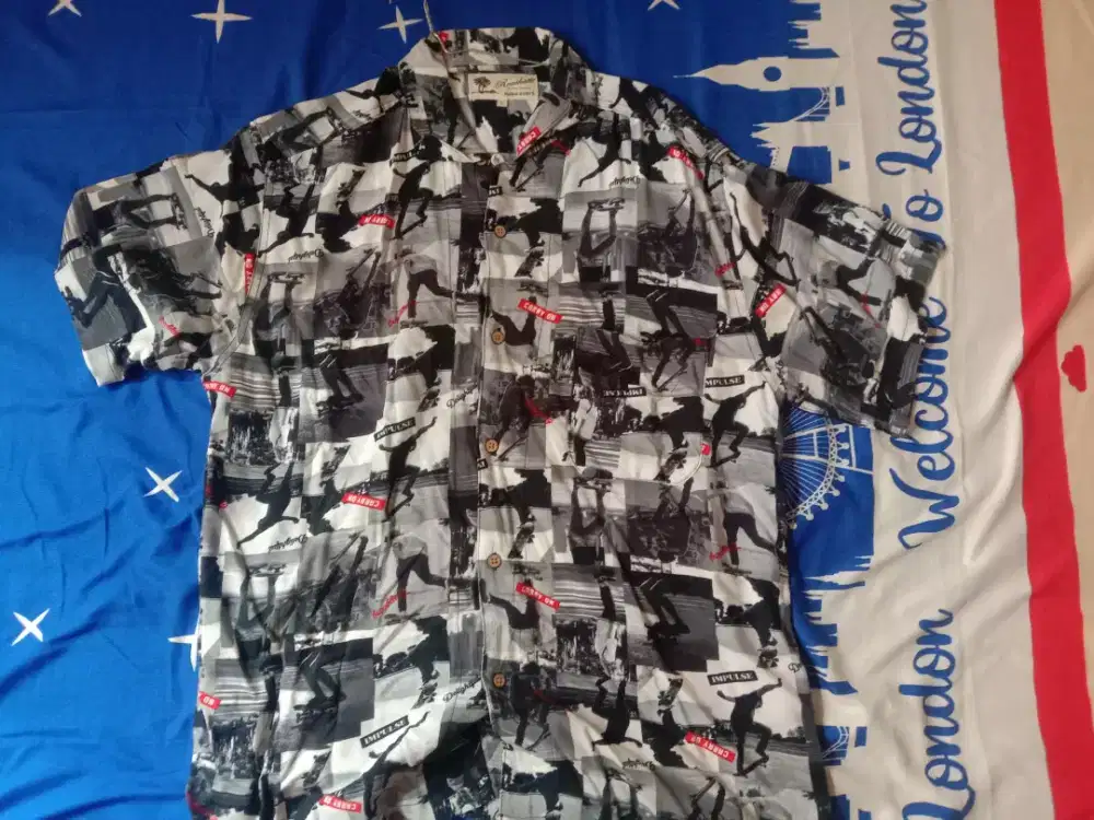 Kemeja corak bahan lemes