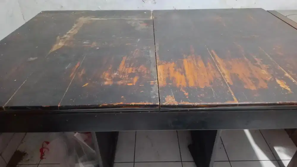 Meja makan kayu jati vintage (buat bahan)