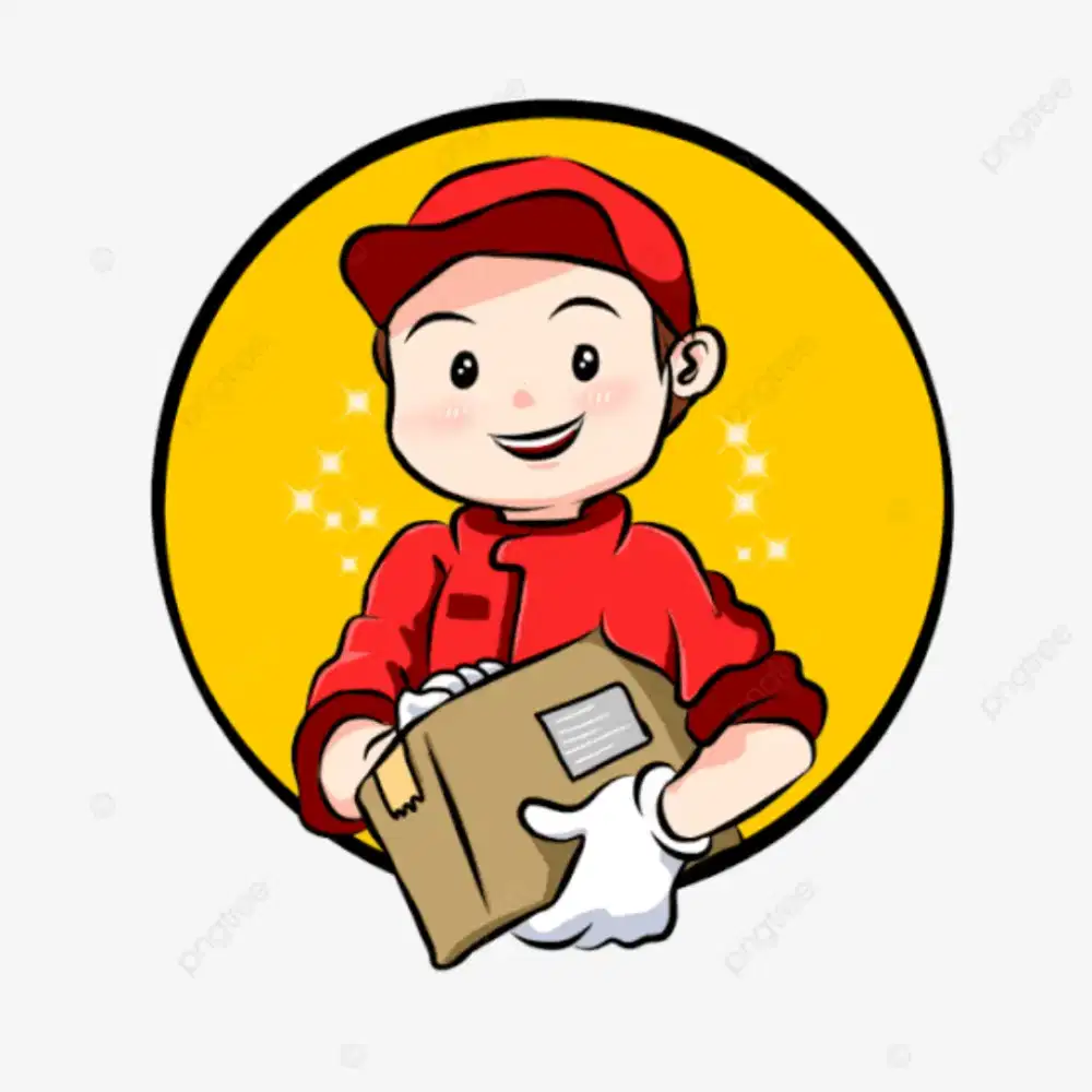 Kurir motor pengantar barang