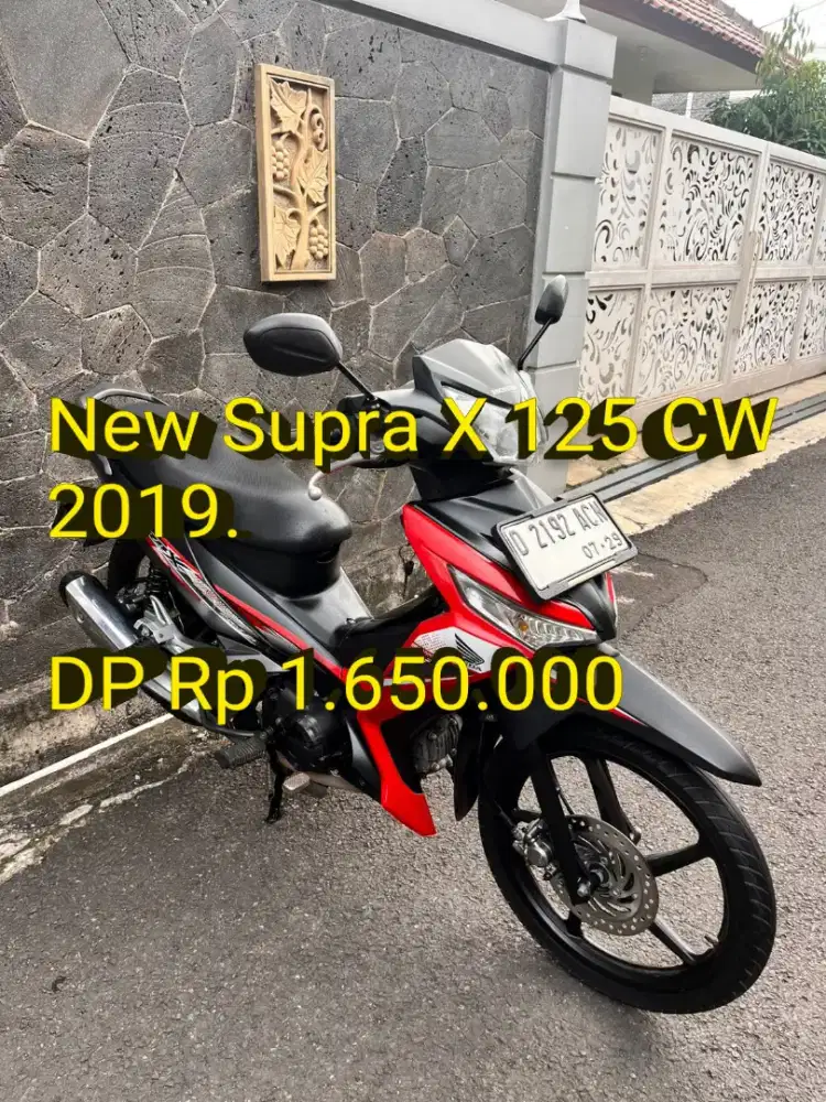 Supra X 125 2019. Pajak ON. Standar. Mulus. Ori. Ban OK.Cash/Kredit/TT