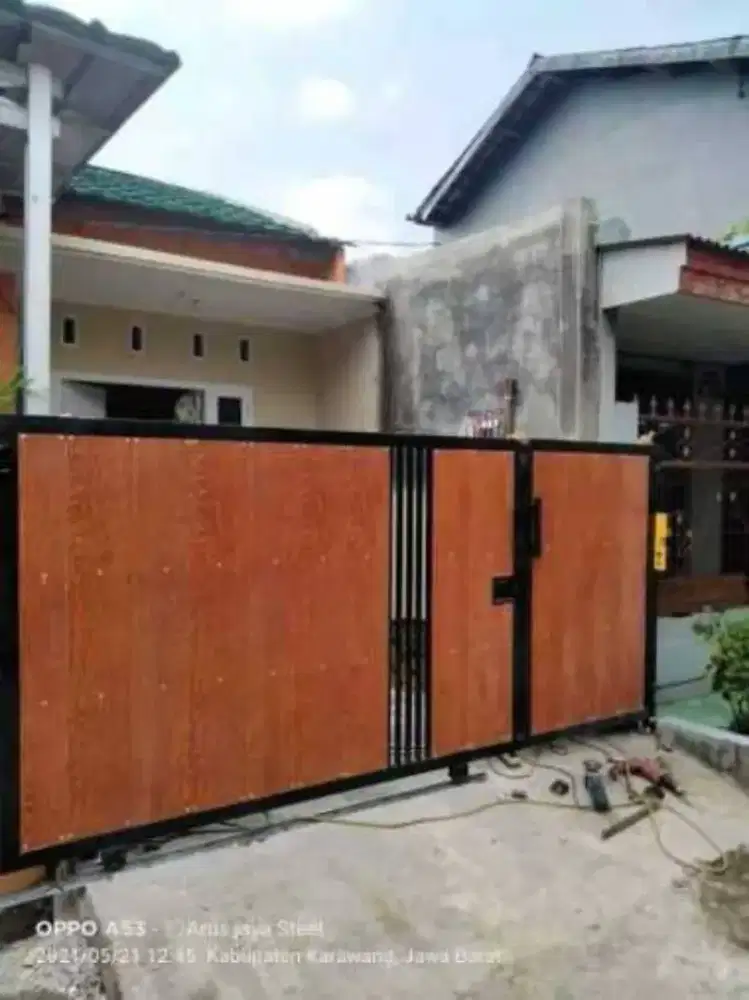 0010 pagar minimalis grc woodplank serat kayu