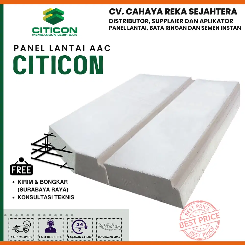 Panel Lantai AAC Citicon |Surabaya, Sidoarjo, Gresik, Jatim