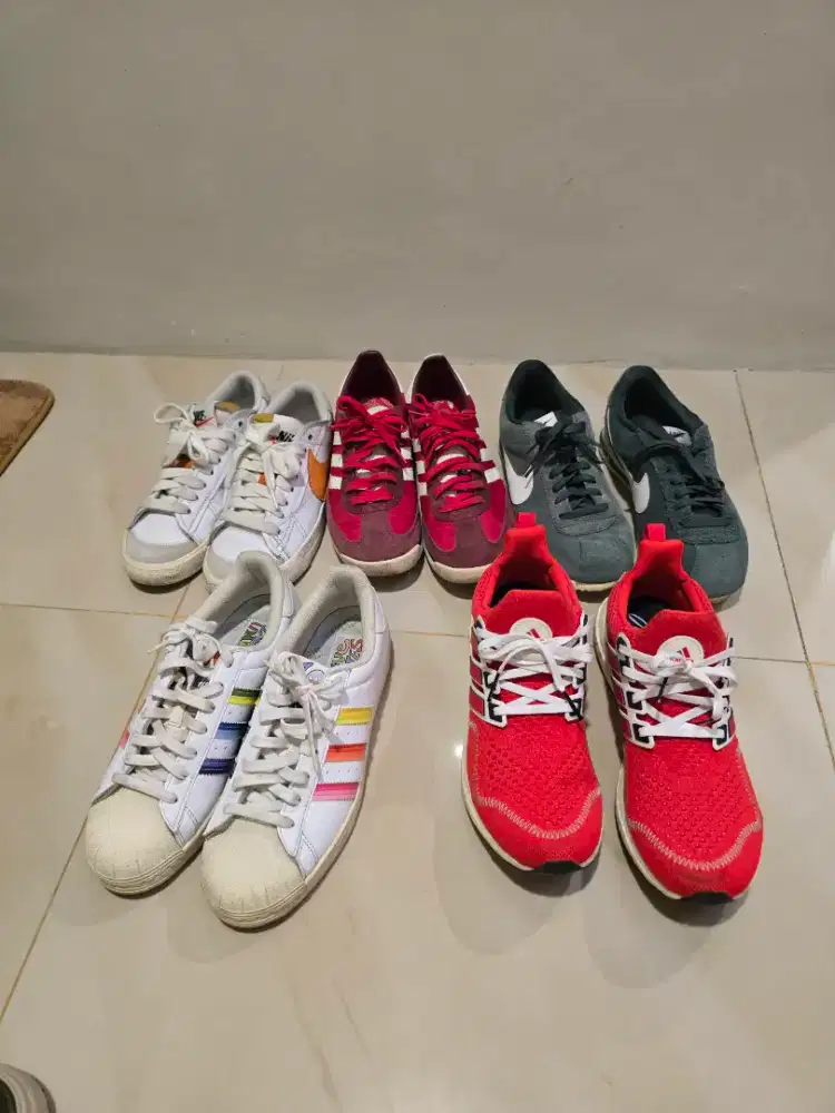 Sepatu borongan adidas dan nike size 42,5