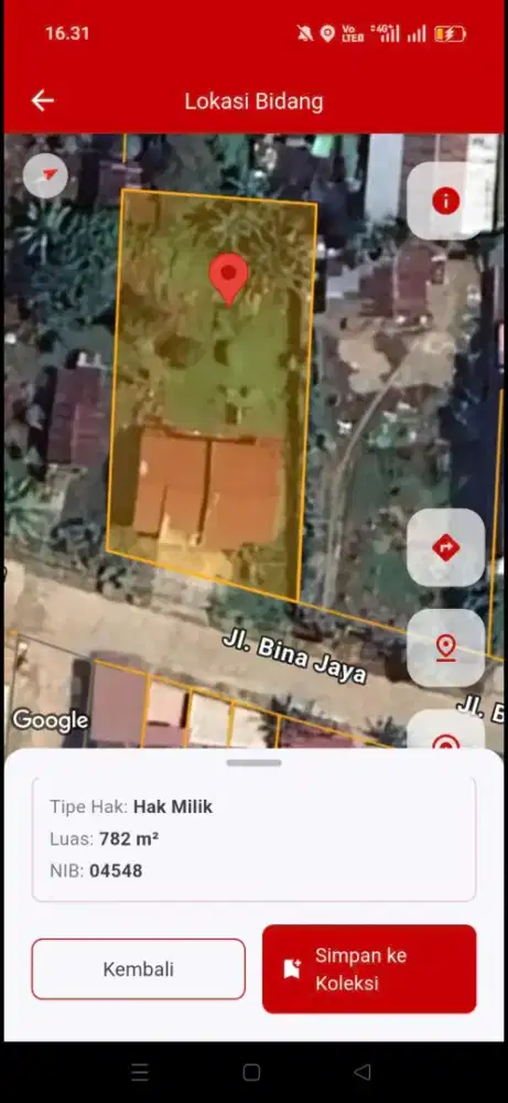 Tanah plus 2 rumah pinggir jalan binajaya kotabaru pontianak