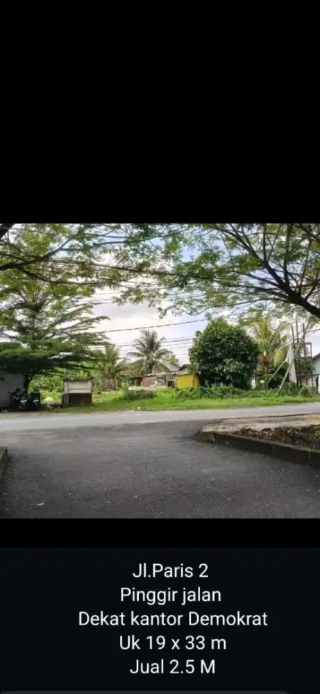 Tanah pinggir jalan paris 2 pontianak