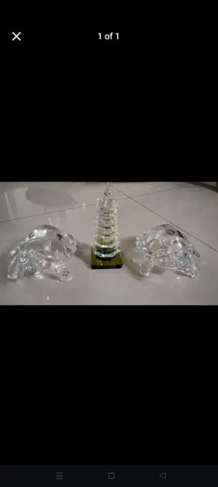 Hiasan kristal kura-kura