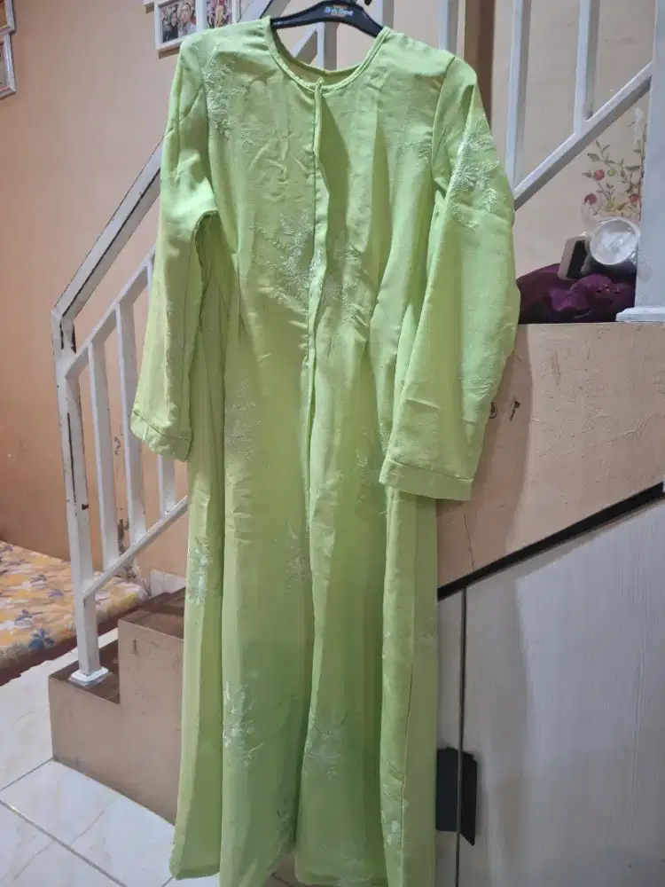 Gamis hijau muda ld 100.
