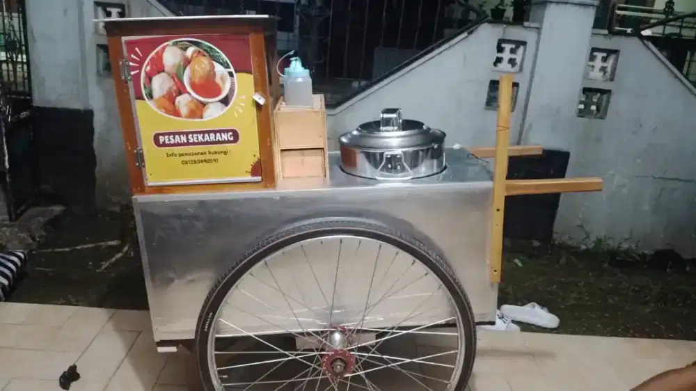 Gerobak Bakso/Pentol/Cilok Komplit siap pakai