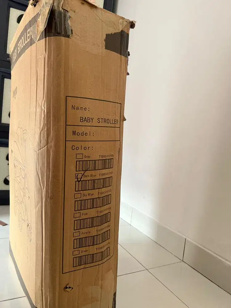 Beige Baby Stroller