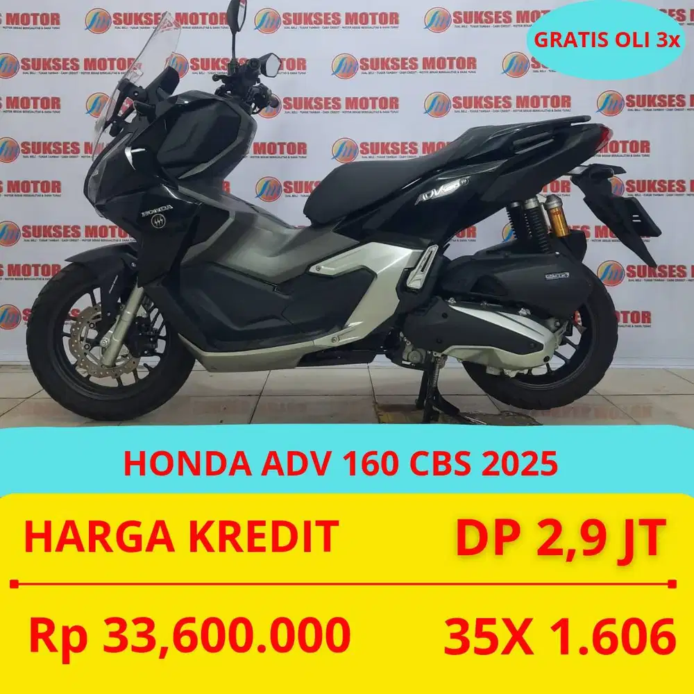 PROMO SUKSES MOTOR HONDA ADV 160 CBS 2025 DP MURAH 2,9 JUTA GUYS