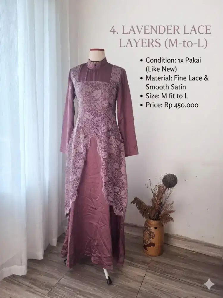 Lavender Lace Layered Dress
