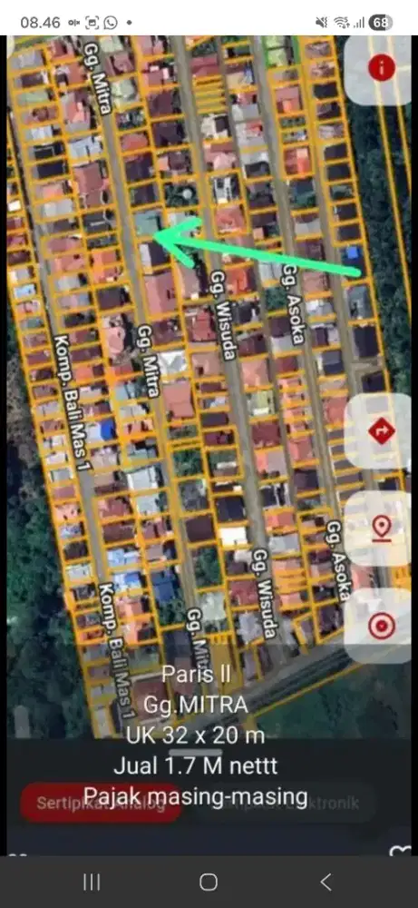 Tanah paris 2 gang mitra ukuran 32 x 20