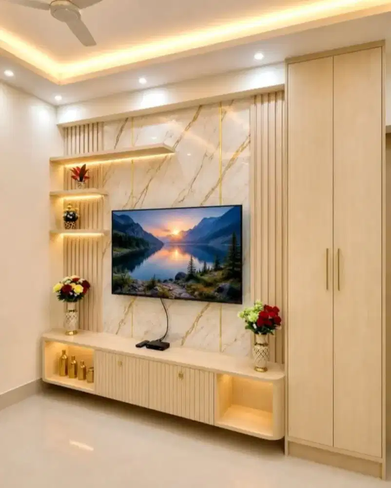 Backdrop TV  lemari Custom