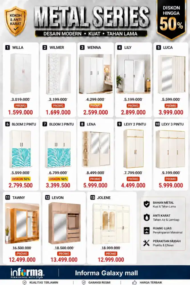 Lemari metal series