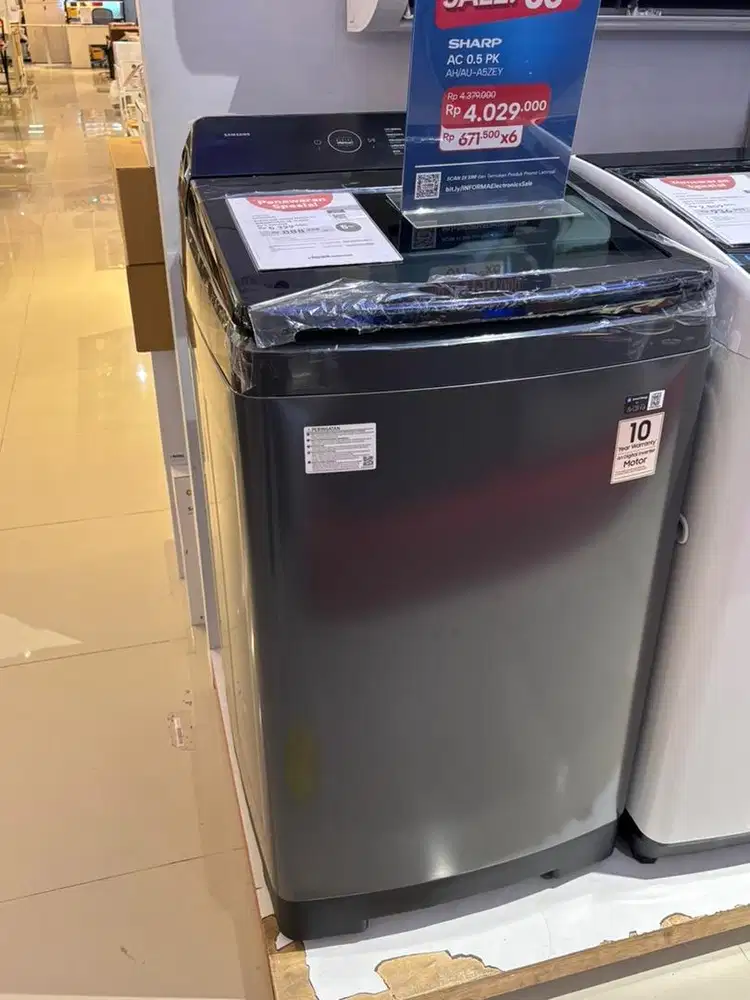 mesin cuci samsung top loading 10,5 KG