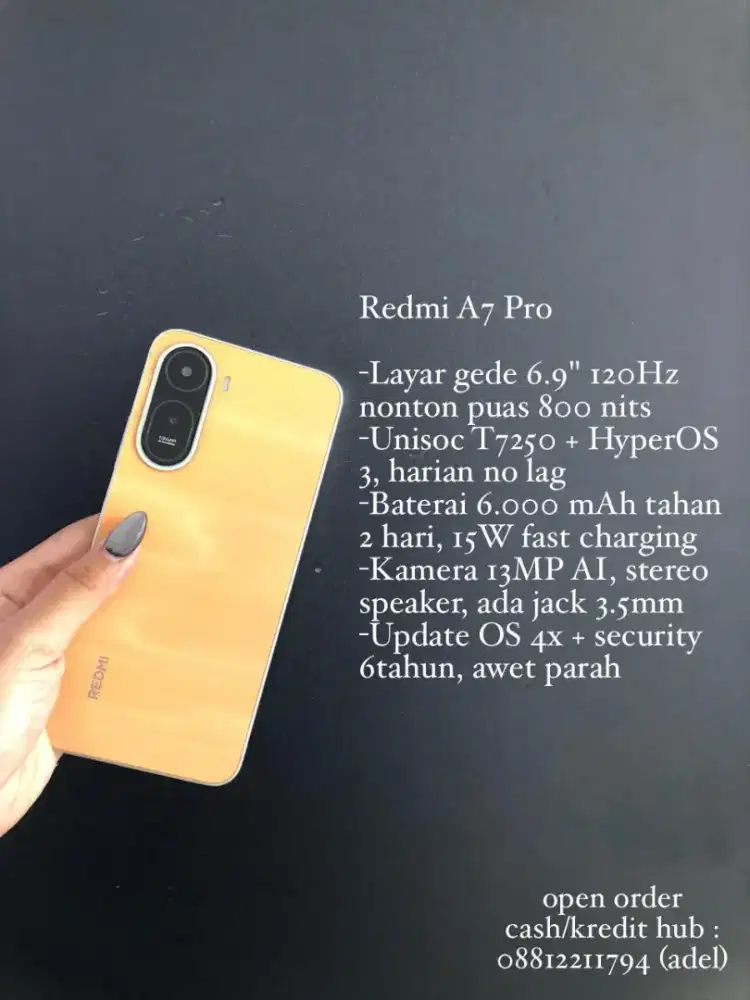 Handphone readmi A7 pro