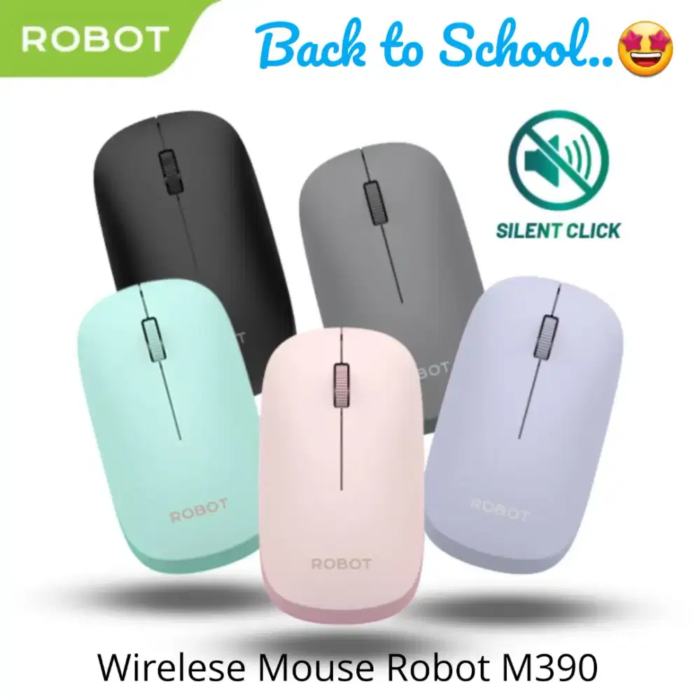 ROBOT M390 Mouse Wireless & Bluetooth 2.5Ghz