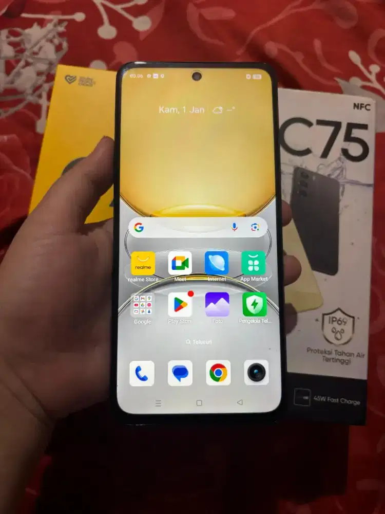 jual realme c75 ram 8/128 kelengkapan fullset