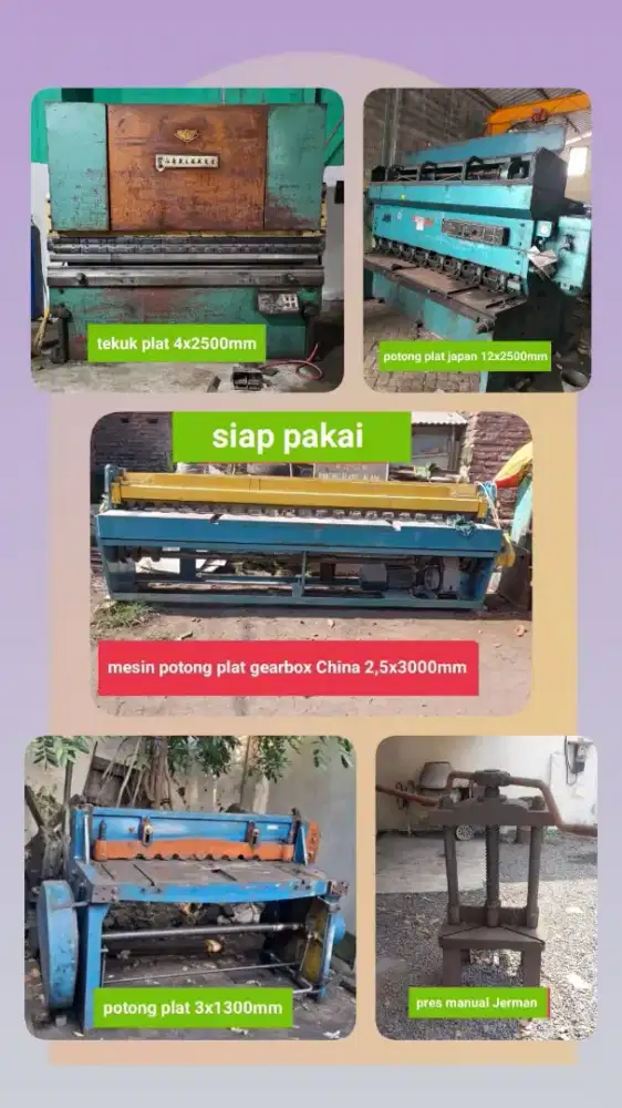 Mesin tekuk, potong plat,pres