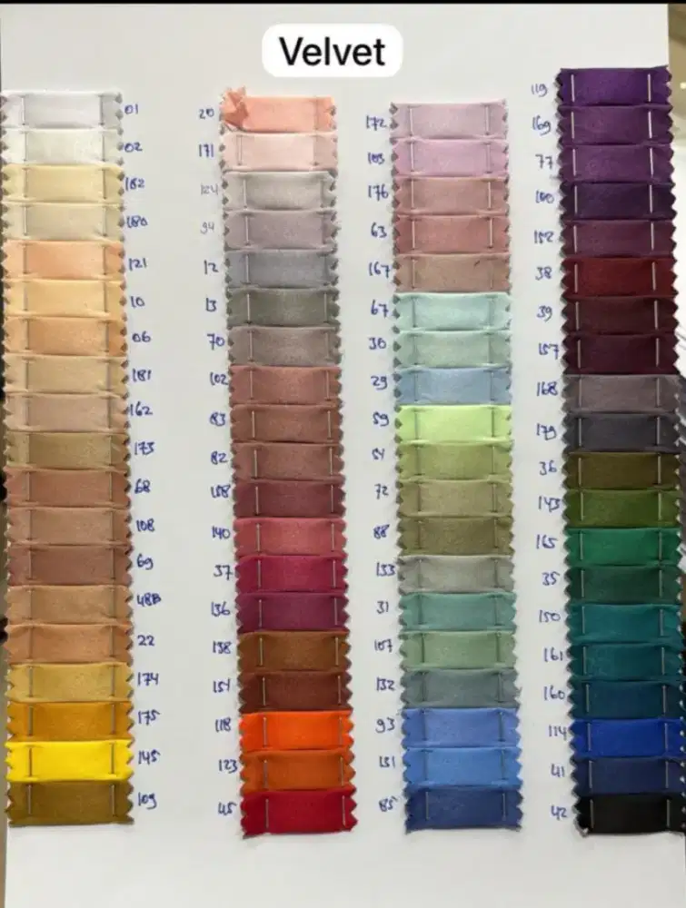 Bahan satin Velvet