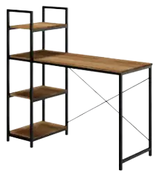 DASTAN COMPUTER DESK  120X50X117 OZ-HF47 DARK  BROWN OAK/BLACK