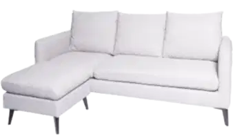 BERLIN L-SHAPE SOFA BO 7058 FABRIC 188X83X83  LIGHT GREY