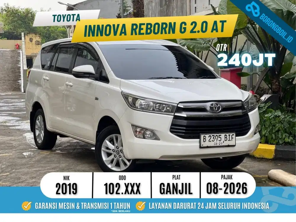 [TERMURAH] Toyota Kijang Innova Reborn G 2.0 AT 2019