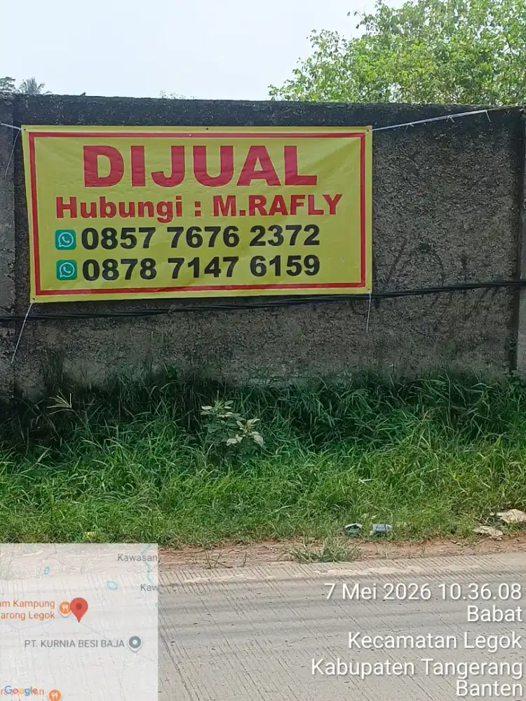 Tanah. 13000 dijual legok dekat pergudangan LG