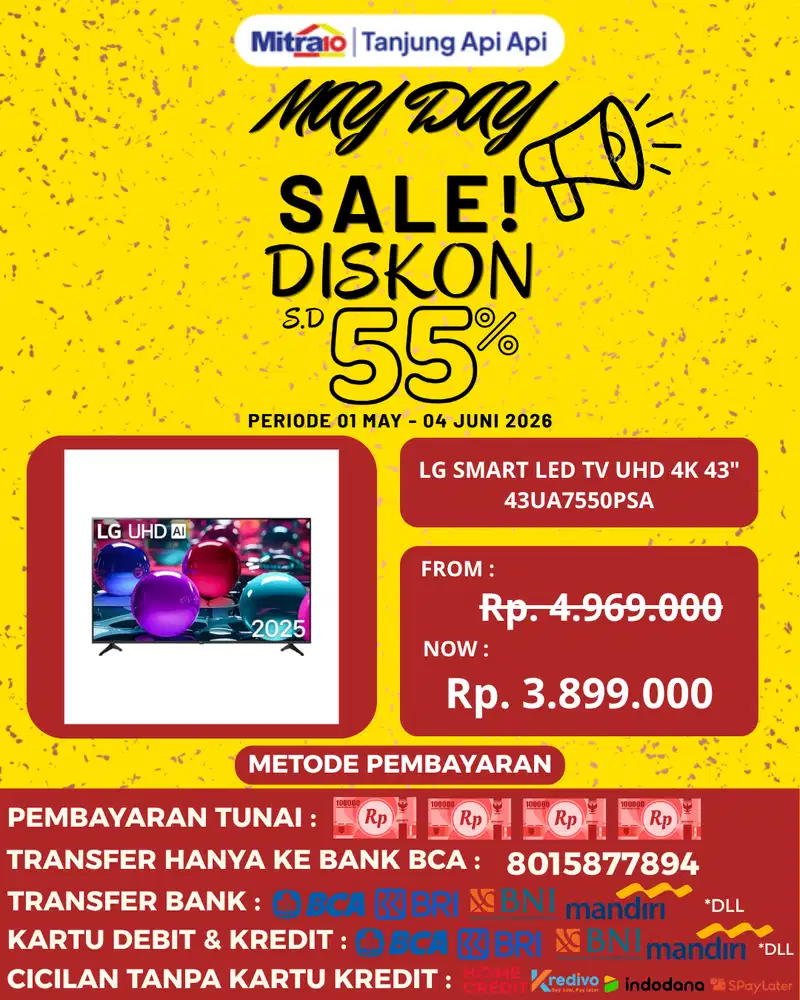 LG SMART LED TV UHD 4K 43 43UA7550PSA